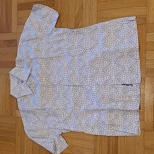 Men's ben sherman medium spirogragh abstract button down shirt